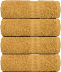 vidaXL Prosoape de oaspeți, FROGN, 4 buc., aurii, 30x50 cm, 360 g/m²