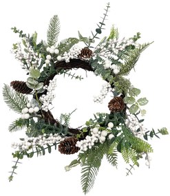 Coronita Craciun din nuiele si conuri CAROL, 25cm