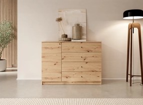 Comodă Evi I – 120x40x87 cm – Stejar Artisan