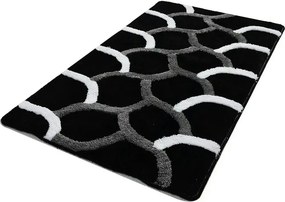 Covoras baie 359CHL1963, 70x120 cm, forma dreptunghiulara, acril, negr