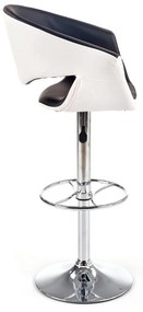 Scaun de bar Hulse, negru/alb
