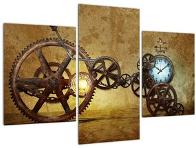 Tablou cu aparatele istorice ale ceasurilor (90x60 cm)