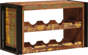 vidaXL Raft pentru vin Maro 100 x 45 x 33 cm Lemn recuperat solid