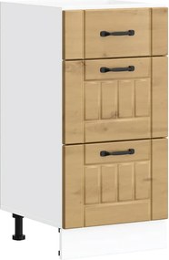 vidaXL Dulap de bază de bucătărie „Lucca” din lemn de stejar artizanal