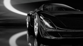 Ilustrație Black Sports Car, mevans