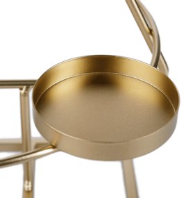 Coroană de Advent, aurie, metalică, BASIL