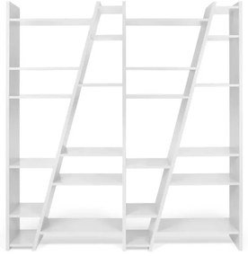 Bibliotecă TemaHome Delta, alb mat