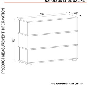 Dulap pentru pantofi Napoleon (Travertin + Nisipiu) . 1102377