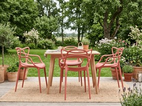 Scaun de masa KATO din plastic, culoarea coral