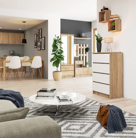Comodă Kadir TYP2 (stejar sonoma + Alb). 1068673