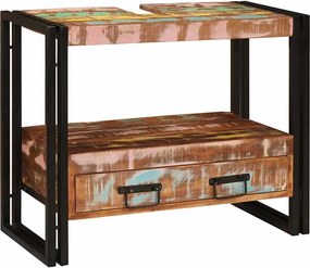 vidaXL Dulap pentru toaletă cu sertar Multicolour Lemn recuperat masiv