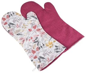 Mănuși pentru grătar Bellatex Autumn burgundy , 22x 46 cm, 2 buc.