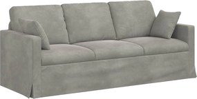 vidaXL Canapea Gri deschis 198 x 78 x 80 cm Catifea