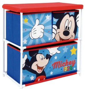 Disney Mickey Star Suport de depozitare pentru jucării cu 3 compartimente 53x30x60 cm