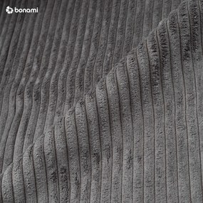 Taburet modular gri închis cu tapițerie din catifea reiată Nihad modular – Bobochic Paris