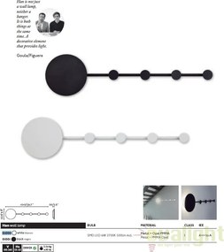 Aplica LED ambientala cu cuier HAN neagra 01001