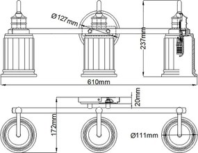 Quoizel QZ-SWELL3-PC-BATH-LED Aplica de perete pentru baie SWELL 3xG9/3W/230V IP44 crom