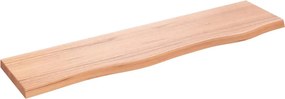 vidaXL Poliță perete maro deschis 80x20x2 cm lemn masiv stejar tratat