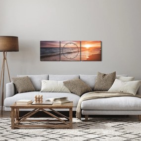 Tablou - Apus de soare în Thailanda (cu ceas) (90x30 cm)