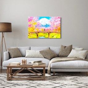 Tablou - Cuplu pictat, acuarelă (90x60 cm)