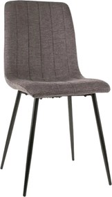 Scaun ALAN, gri inchis/negru, stofa clasica/metal, 45x39x91 cm