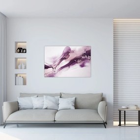 Tablou - Artă fluidă violet (90x60 cm)