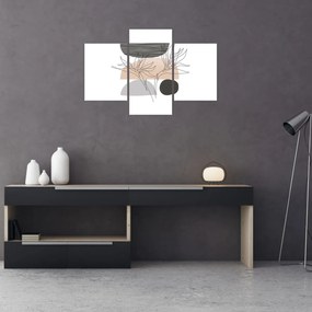 Tablou - Linie de artă flori N⁰2 (90x60 cm)