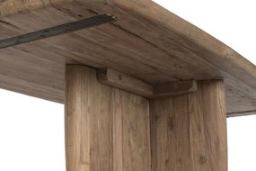 Masă dining dreptunghiulara din lemn de tec reciclat, finisaj natur, "Grand Loft"