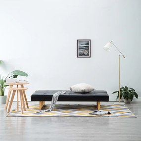 247026 vidaXL Canapea extensibilă, piele artificială, negru