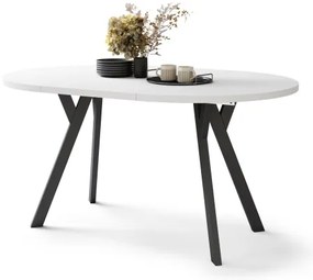 Masă de dining extensibilă ARTUR alb/negru