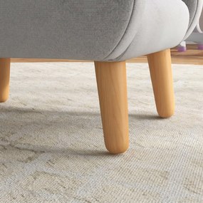 ZONEKIZ Fotoliu pentru Copii în Stil Scandinav cu Cotiere, Fotoliu din Material Textil pentru Copii până la 3 ani, 46x51x55 cm, Gri | Aosom Romania