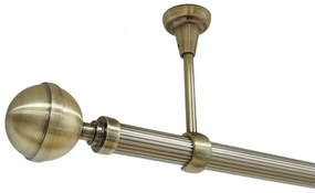 Galerie tavan fara inele KULA LUX striat /25 - aur antic (Alege marime: 180 cm)