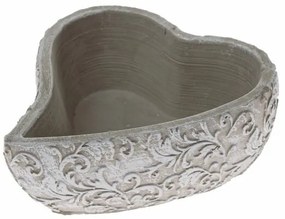 Ghiveci de flori din beton inima Orient, 16 x 6 x18 cm