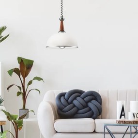 Lustr retractabil CHIARA 1xE27/60W/230V argintiu/stejar