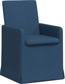 vidaXL Scaune de dining 2 pcs albastru 57 x 67 x 95 cm țesătură