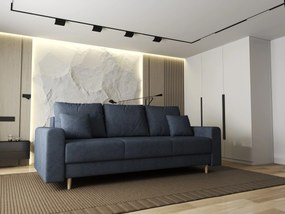 Canapea extensibilă dumonde cu ladă de depozitare si sezut confortabil din spuma high-density, Kronos Enjoy Antracit 210x100 cm