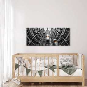 Tablou cu lift în clădire (120x50 cm)