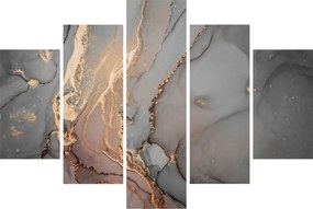 Tablou - Marmură gri-auriu (150x105 cm)