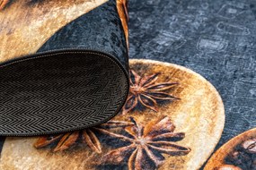 ANDRE 2811 covor lavabil linguri, bucatarie, anti-alunecare - gri / bej