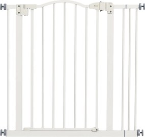 PawHut Poartă Extensibilă pentru Câini fără Șuruburi, Poartă de Siguranță Reglabilă, 94-100x94 cm, Alb | Aosom Romania