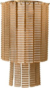 Aplică de perete din sticlă canelată și alamă aurie cu structură piramidală și elemente suspendate în cascadă, 59 × 34 × 20 cm, „Versalia"