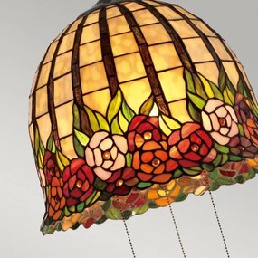 Quoizel QZ-ROSECLIFFE-P - Candelabru Tiffany ROSECLIFFE suspendat pe lanț, 3xE27/100W/230V