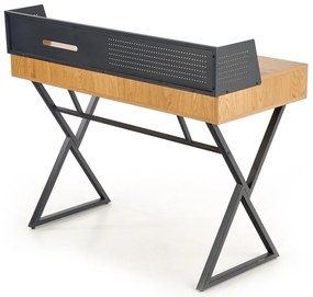 Birou Benson, stejar auriu / negru