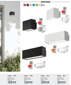 Aplica de perete exterior IP54 LED Mataro negru