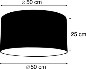 Abajur din material textil verde închis 50/50/25