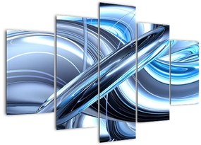 Tabloul cu abstracție albastră (150x105 cm)
