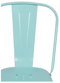 Scaune de dining turcoaz 2 buc. din metal – Ixia