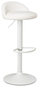 Scaune de bar albe cu înălțime ajustabilă 2 buc. din imitație de piele (înălțime șezut 72 cm) – Casa Selección