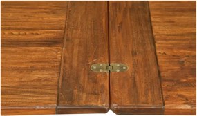 Masa pliabila, L90(180) 90 H80 cm, culoare nuc alb antic, Lemn masiv