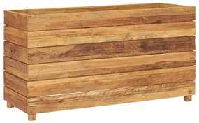 Strat inaltat, 100x40x55 cm, lemn de tec reciclat si otel 1, 100 x 40 x 55 cm